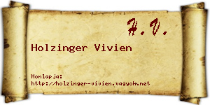 Holzinger Vivien névjegykártya